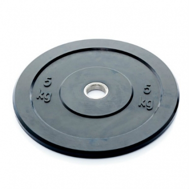 Muscle Power Bumper Plate 5 kg Ø 50 mm zwart MP807